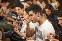 Alumnos del Basque Culinary Center en el restaurante Delicatto